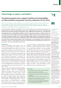 Cover page: City planning policies to support health and sustainability: an international comparison of policy indicators for 25 cities