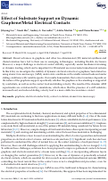 Cover page: Effect of Substrate Support on Dynamic Graphene/Metal Electrical Contacts