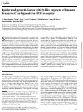 Cover page: Epidermal growth factor (EGF)-like repeats of human tenascin-C as ligands for EGF receptor