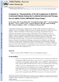 Cover page: Comment on “Characteristics of B-Cell Lymphomas in HIV/HCV-Coinfected Patients During the Combined Antiretroviral Therapy Era