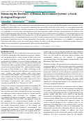 Cover page: Enhancing the Resilience of Human–Environment Systems: a Social Ecological Perspective