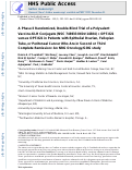 Cover page: A phase II randomized, double-blind trial of a polyvalent Vaccine-KLH conjugate (NSC 748933 IND# 14384)&nbsp;+ OPT-821 versus OPT-821 in patients with epithelial ovarian, fallopian tube, or peritoneal cancer who are in second or third complete remission: An NRG Oncology/GOG study.