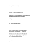 Cover page: Development Of A Dynamic Equilibrium Assignment Procedure For Network-level Analysis Of New Technology