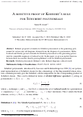 Cover page: A bijective proof of Kohnert's rule for Schubert polynomials