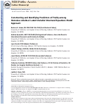 Cover page: Constructing and identifying predictors of frailty among homeless adults—A latent variable structural equations model approach