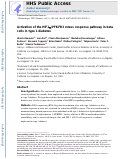 Cover page: Activation of the HIF1α/PFKFB3 stress response pathway in beta cells in type 1 diabetes.