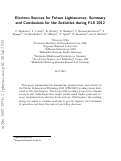 Cover page: Electron Sources for Future Lightsources, Summary and Conclusions for the Activities during FLS 2012