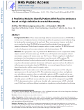 Cover page: A Predictive Model to Identify Patients With Fecal Incontinence Based on High-Definition Anorectal Manometry