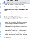 Cover page: Closed-loop vasopressor control: in-silico study of robustness against pharmacodynamic variability