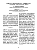 Cover page: The Borderline Between Subsymbolic and Symbolic Processing: A Developmental Cognitive Neuroscience Approach