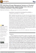 Cover page: ISO 50001-Based Energy Management Systems as a Practical Path for Decarbonization: Initial Findings from a Survey of Technical Assistance Cohort Participants