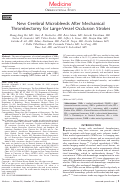 Cover page: New Cerebral Microbleeds After Mechanical Thrombectomy for Large-Vessel Occlusion Strokes