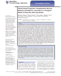 Cover page: Human Neural Progenitor Transplantation Rescues Behavior and Reduces α-Synuclein in a Transgenic Model of Dementia with Lewy Bodies