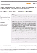 Cover page: Impact of mental illness on end‐of‐life emergency department use in elderly patients with gastrointestinal malignancies