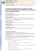 Cover page: Is emergency department closure resulting in increased distance to the nearest emergency department associated with increased inpatient mortality?