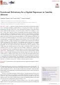 Cover page: Functional Dichotomy for a Hyphal Repressor in Candida albicans