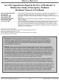 Cover page: Are All Competencies Equal In The Eyes Of Residents? A Multicenter Study Of Emergency Medicine Residents' Interest in Feedback