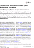 Cover page: Torques within and outside the human spindle balance twist at anaphase.