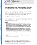 Cover page: Association between prenatal exposure to multiple insecticides and child body weight and body composition in the VHEMBE South African birth cohort