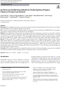 Cover page: An Electronic Health Record Model for Predicting Risk of Hepatic Fibrosis in Primary Care Patients