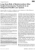 Cover page: Long-Term Risk of Reintervention After Surgical Leiomyoma Treatment in an Integrated Health Care System.