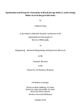 Cover page: Optimization and Design for Automation of Brachytherapy Delivery and Learning Robot-Assisted Surgical Sub-Tasks