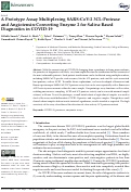 Cover page: A Prototype Assay Multiplexing SARS-CoV-2 3CL-Protease and Angiotensin-Converting Enzyme 2 for Saliva-Based Diagnostics in COVID-19.