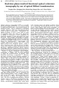 Cover page: Real-time phase-resolved functional optical coherence tomography by use of optical Hilbert transformation.