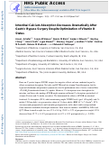 Cover page: Intestinal Calcium Absorption Decreases Dramatically After Gastric Bypass Surgery Despite Optimization of Vitamin D Status