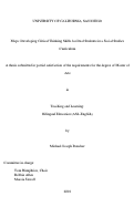 Cover page: Maps : developing critical thinking skills for deaf students in a social studies curriculum