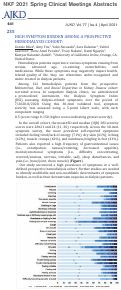 Cover page: 235 High Symptom Burden Among a Prospective Hemodialysis Cohort