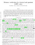 Cover page: Distance Verification for Classical and Quantum LDPC Codes