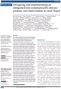 Cover page: Designing and implementing an integrated non-communicable disease primary care intervention in rural Nepal