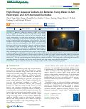 Cover page: High-Energy Aqueous Sodium-Ion Batteries Using Water-in-Salt Electrolytes and 3D Structured Electrodes.