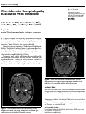 Cover page: Wernicke-Like Encephalopathy Associated With Ifosfamide