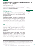 Cover page: Bilingualism and Structural Network Organization in Temporal Lobe Epilepsy