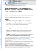 Cover page: Genetic variation in CRHR1 is associated with short-term respiratory response to corticosteroids in preterm infants at risk for bronchopulmonary dysplasia