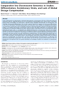 Cover page: Comparative Sex Chromosome Genomics in Snakes: Differentiation, Evolutionary Strata, and Lack of Global Dosage Compensation