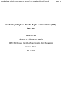 Cover page: State Nursing Staffing Laws Related to Hospital Acquired Infections (HAIs)