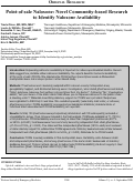 Cover page: Point-of-sale Naloxone: Novel Community-based Research  to Identify Naloxone Availability