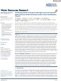 Cover page: Predicting Solute Transport Through Green Stormwater Infrastructure With Unsteady Transit Time Distribution Theory