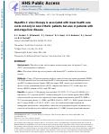 Cover page: Hepatitis C virus therapy is associated with lower health care costs not only in noncirrhotic patients but also in patients with end‐stage liver disease