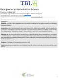 Cover page: Emergencies in Hemodialysis Patients