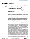 Cover page: Racially fair pupillometry measurements for RGB smartphone cameras using the far red spectrum.