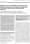 Cover page: Weight loss over 48 months is associated with reduced progression of cartilage T2 relaxation time values: Data from the osteoarthritis initiative