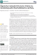 Cover page: Magnetically Counting Hand Movements: Validation of a Calibration-Free Algorithm and Application to Testing the Threshold Hypothesis of Real-World Hand Use after Stroke