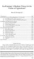 Cover page: EcoFarming: A Realistic Vision for the Future of Agriculture?