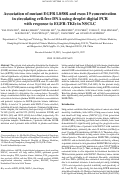 Cover page: Association of mutant EGFR L858R and exon 19 concentration in circulating cell-free DNA using droplet digital PCR with response to EGFR-TKIs in NSCLC