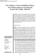 Cover page: The Collision of Tax and Welfare Politics: the Political History of the Earned Income Tax Credit, 1969-1999