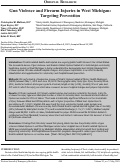 Cover page: Gun Violence and Firearm Injuries in West Michigan: Targeting Prevention